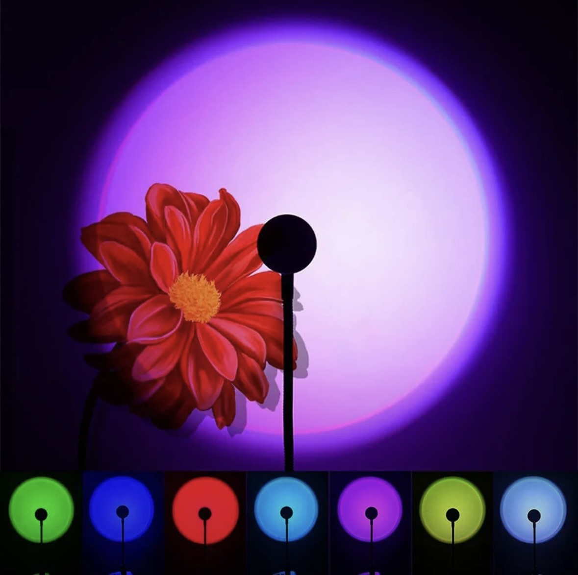 🌅 RGB Sunset LED Lamp – Aesthetic Night Light for Cozy Room Decor.