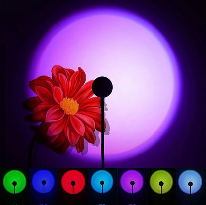 🌅 RGB Sunset LED Lamp – Aesthetic Night Light for Cozy Room Decor.