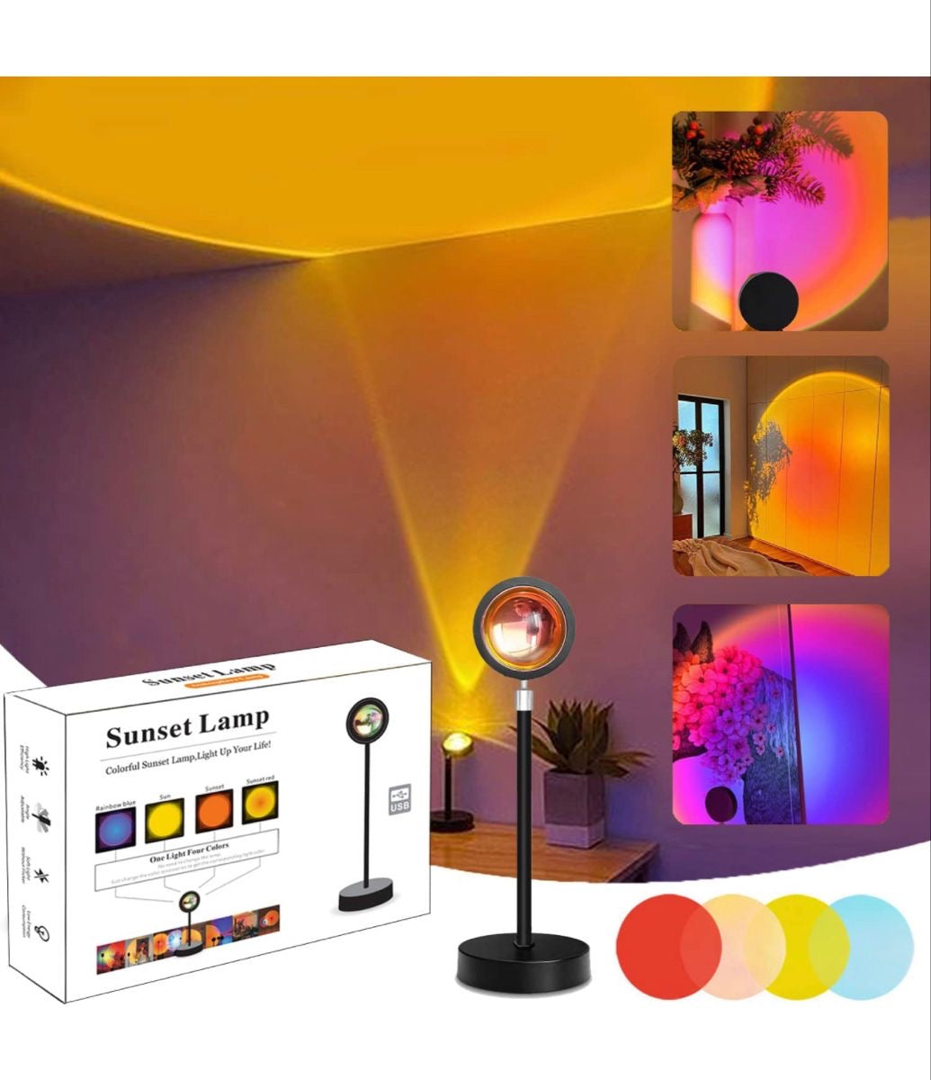 🌅 RGB Sunset LED Lamp – Aesthetic Night Light for Cozy Room Decor.